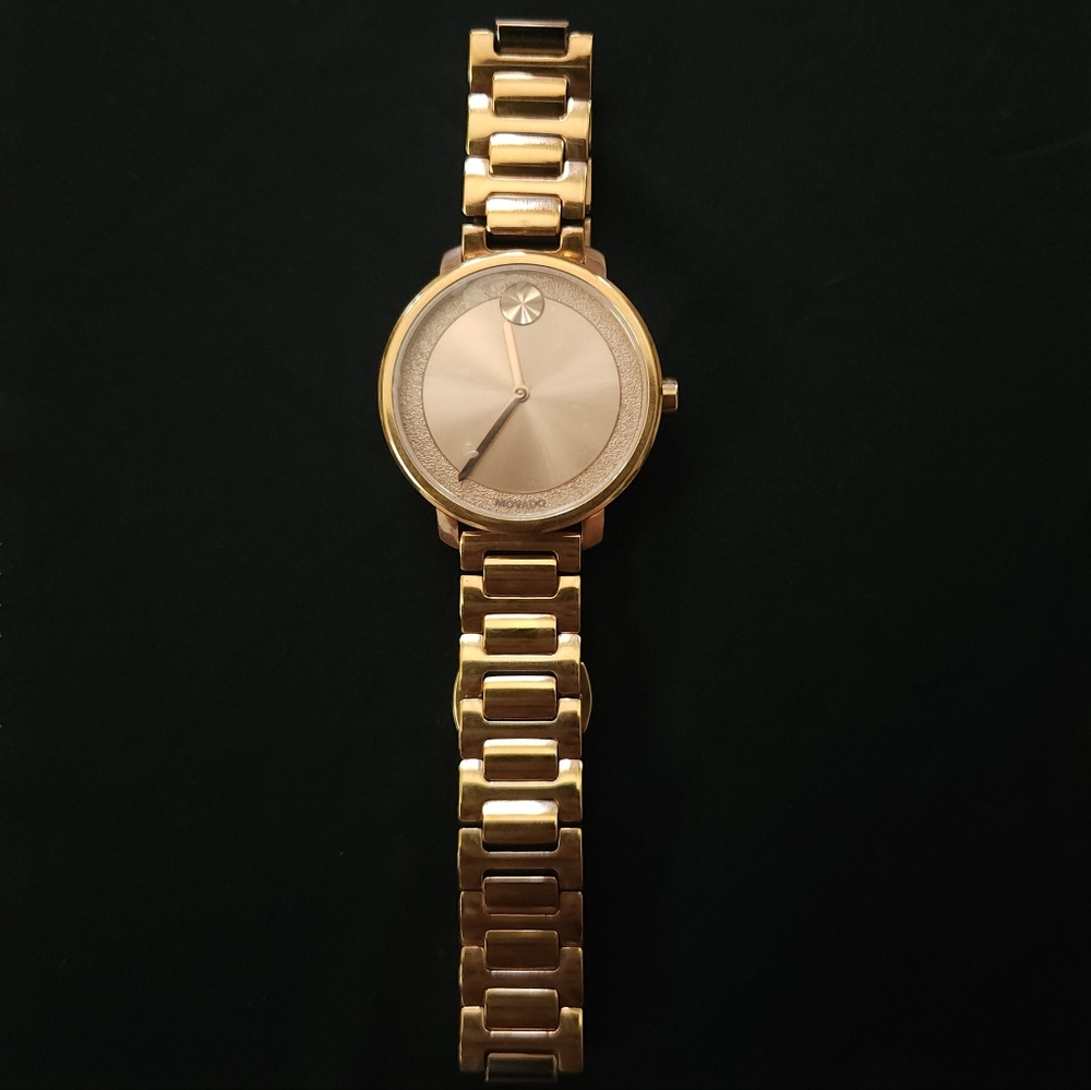 Movado Women's Bold Stainless Steel Rose Gold-tone Dial